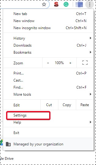 Chrome setting