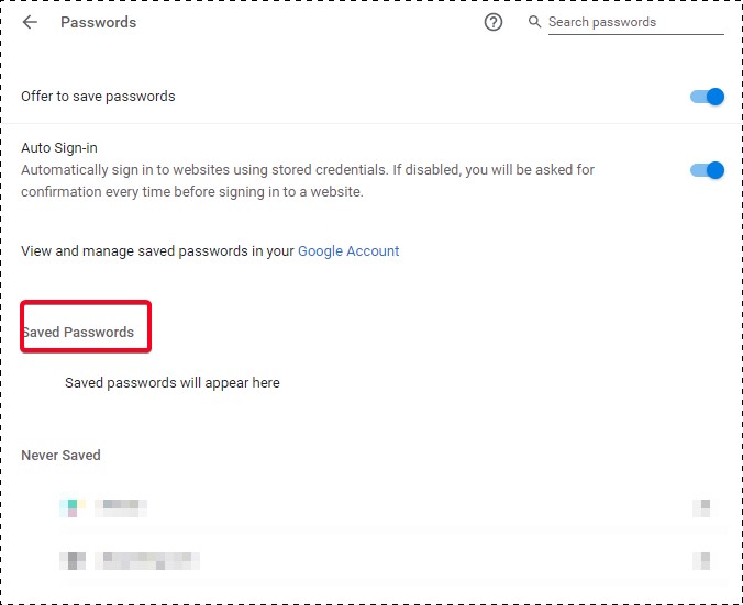 Chrome’s Password Manager