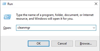 Disk Cleanup run