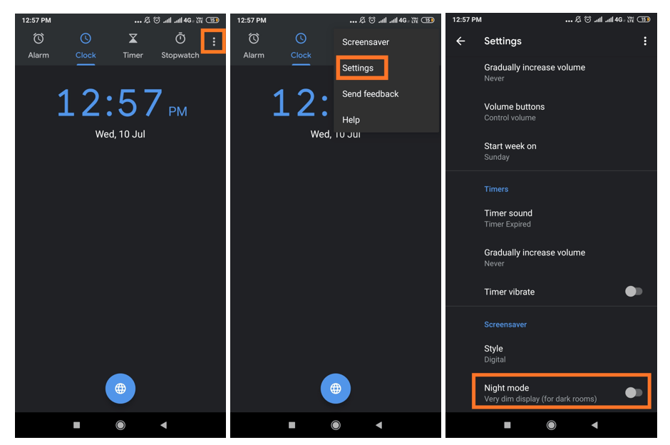 How To Enable Dark Mode In Google Clock