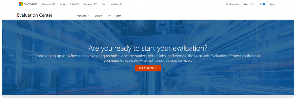 Microsoft Evaluation Center