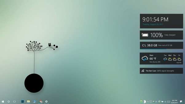 rainmeter skins windows 10 calendar