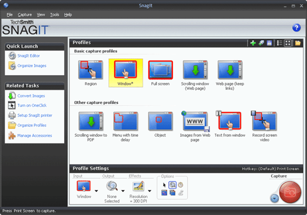 snagit screen capture 4k