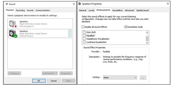 Window Default Equalizer