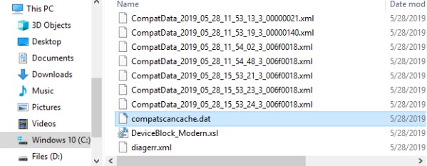 compatscancache data