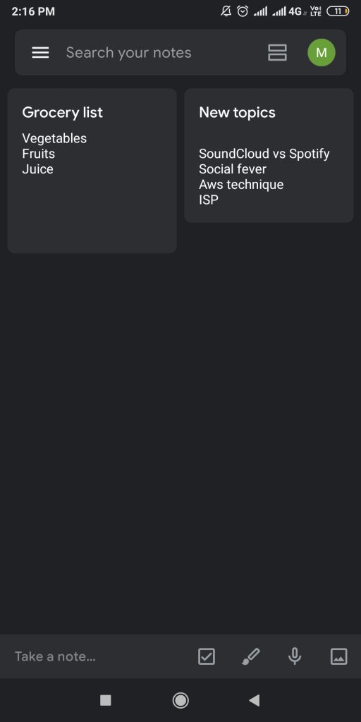 dark mode in google keep notes-1