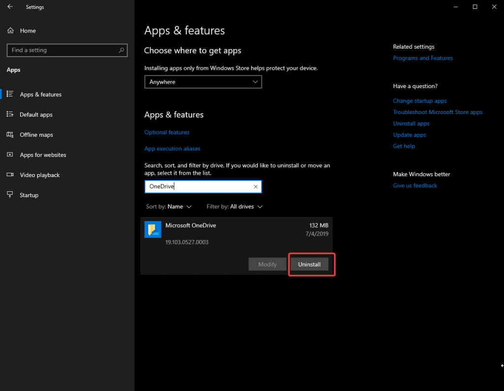 how to reinstall onedrive windows 10 download