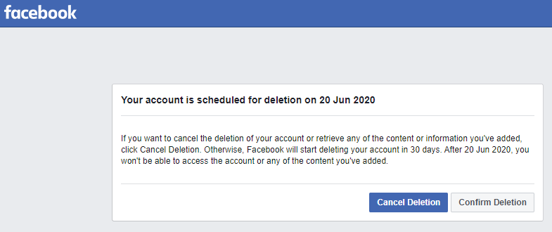 Recover a deleted profile