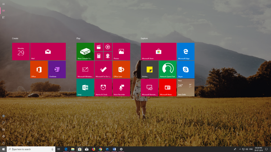 Full Screen Start menu