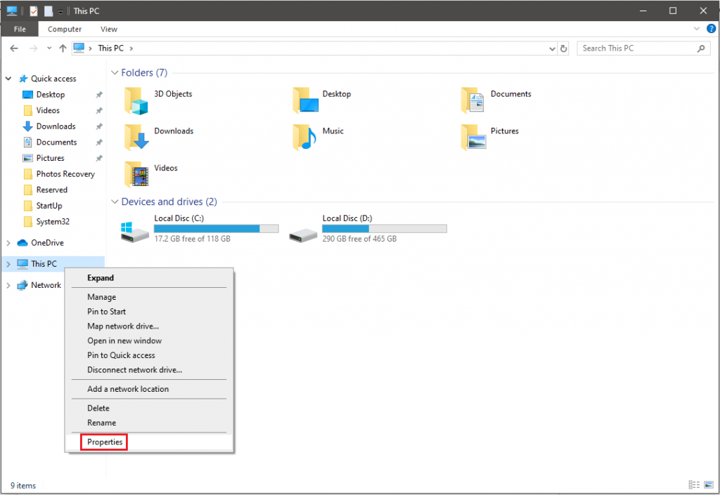 PC properties