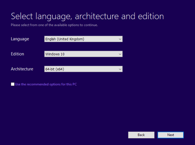 Select language