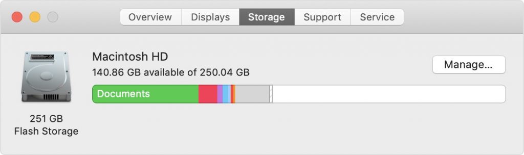 How to see what's taking space on Mac