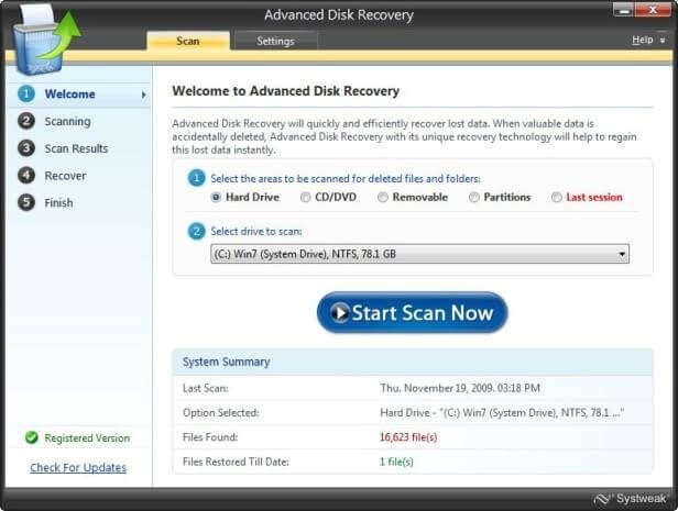 advanced disk recovery