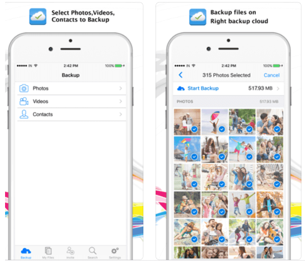 rightbackup anywhere for iOS