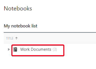 Evernote Notebooks