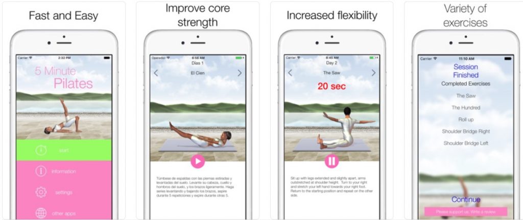 5 Minutes Pilates Workout