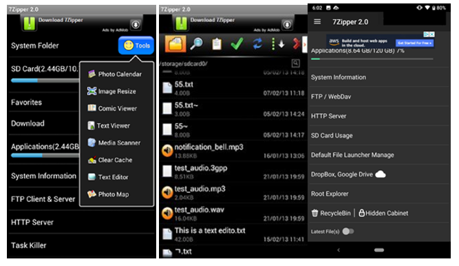 7Zipper 2.0 (7zip, rar, zip)