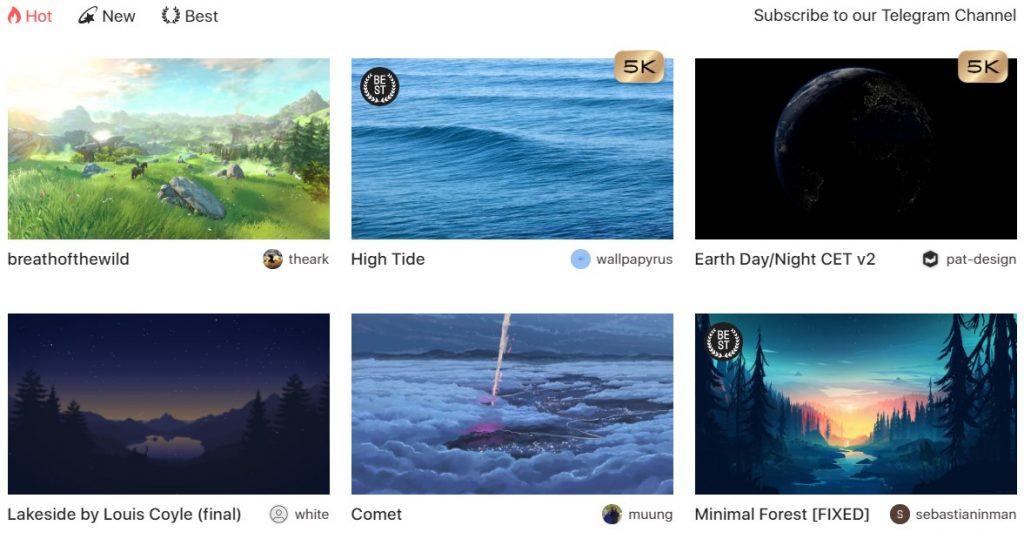 Dynamic Wallpaper’s Club Gallery