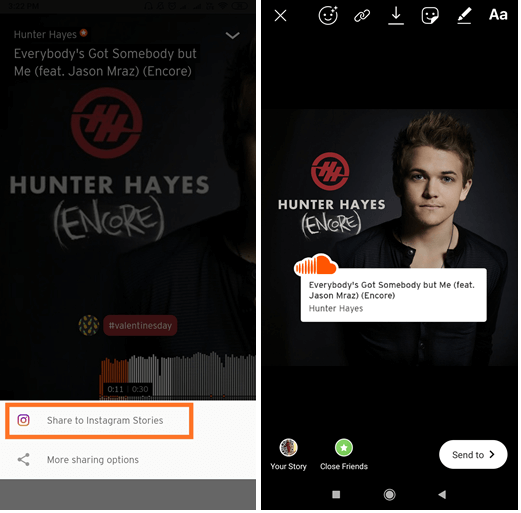 Soundcloud Instagram story