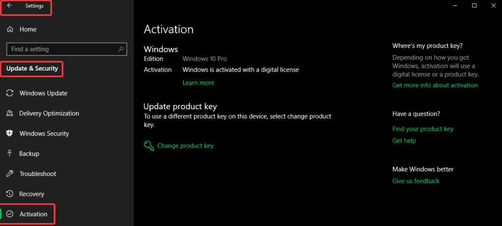 Windows 10 Activation