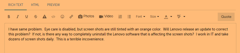 Windows 10 Orange Screen Error