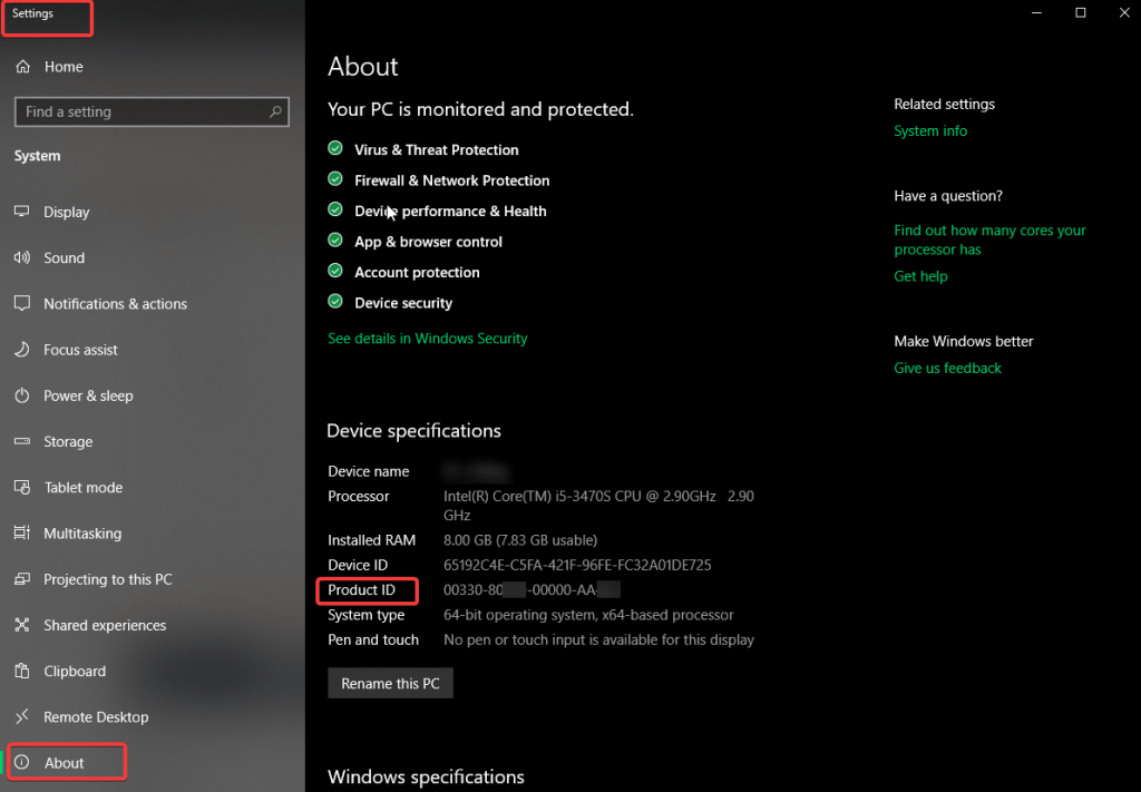 Windows 10 Product Key