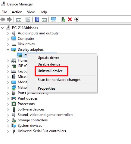 device unstall