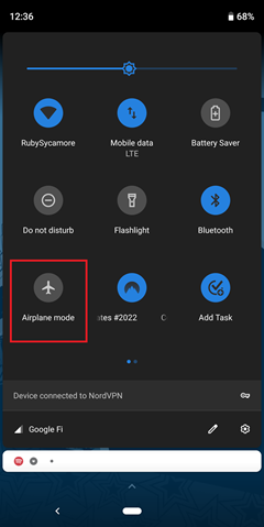 Airplane Mode on Android
