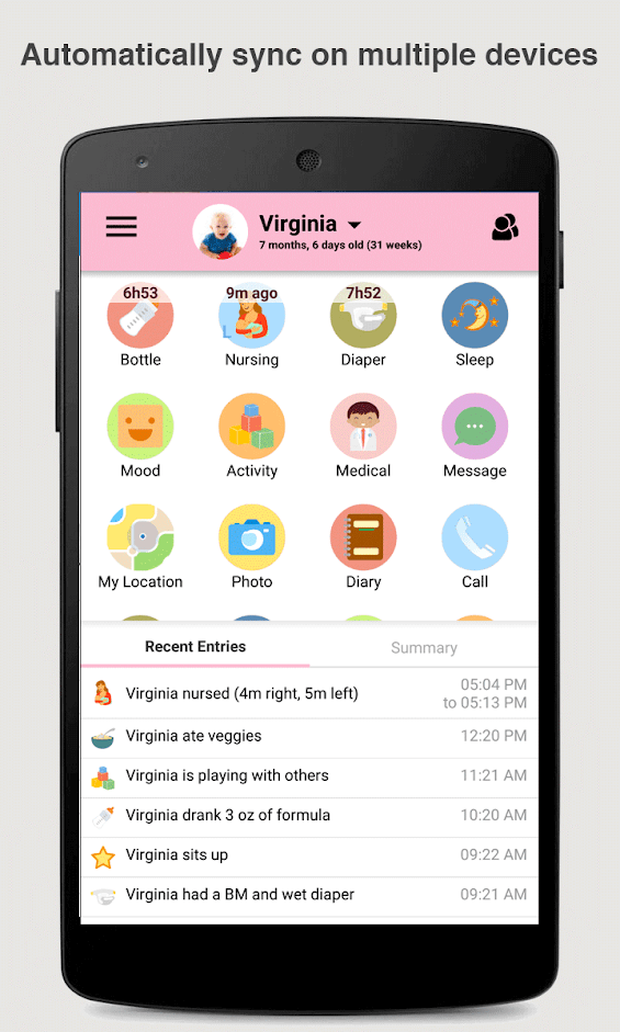 android baby tracker app