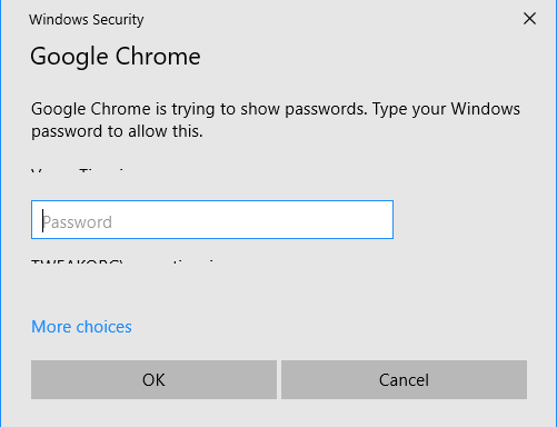 Enter your Windows Password