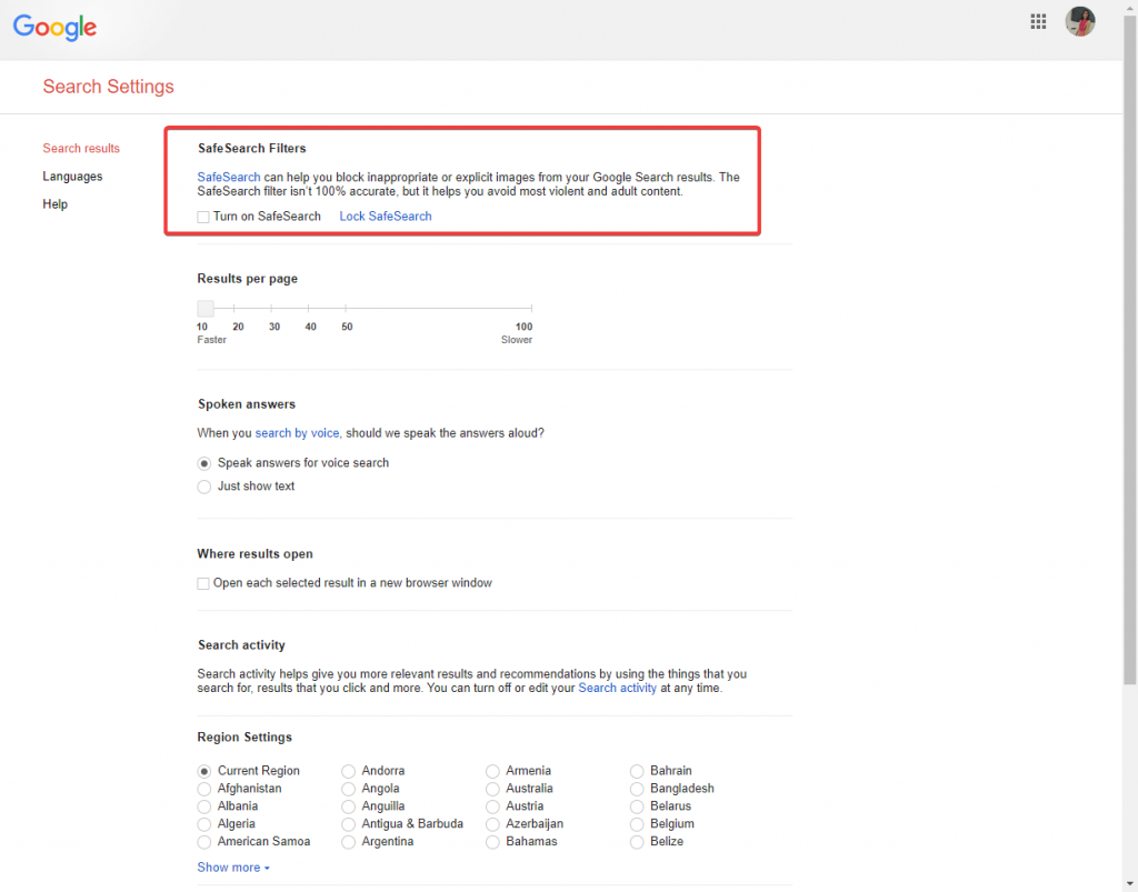 How Do I Turn On Google Safe Search on Desktop-3
