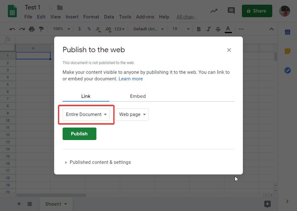 How to share Google Sheets-2