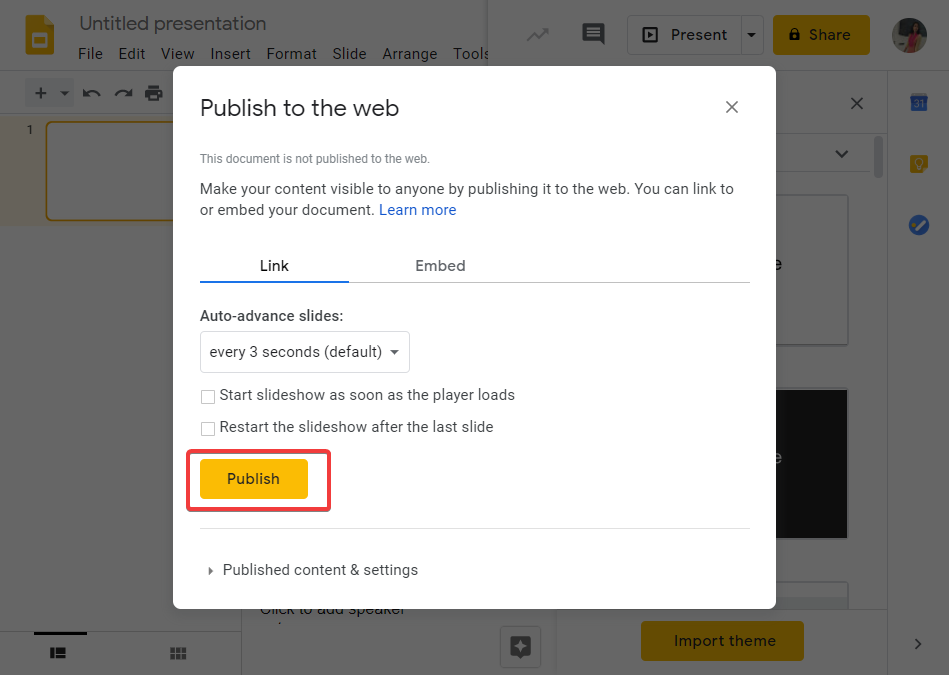 How to share Google Slides-2