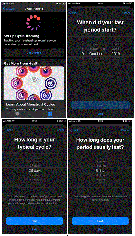 Cycle Tracking