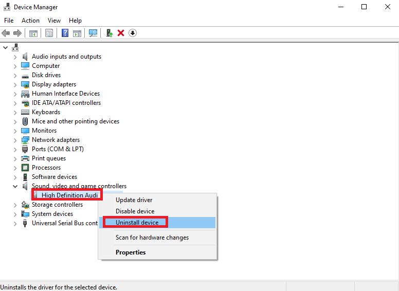 how to uninstall sound driver and reinstall windows 10
