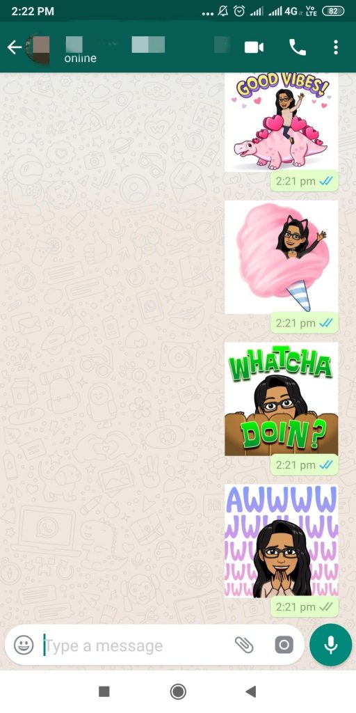 Как использовать bitmoji в whatsapp