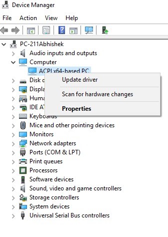 device manager