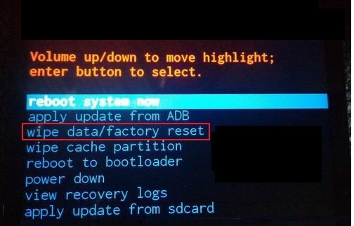wipe data factory reset