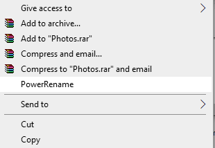 Choose PowerRename