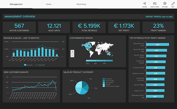 Datapine reporting software