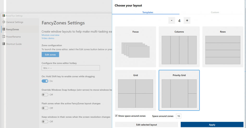 FancyZone Settings