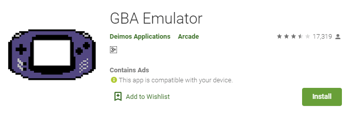 GBA Emulator by Deimos Applications