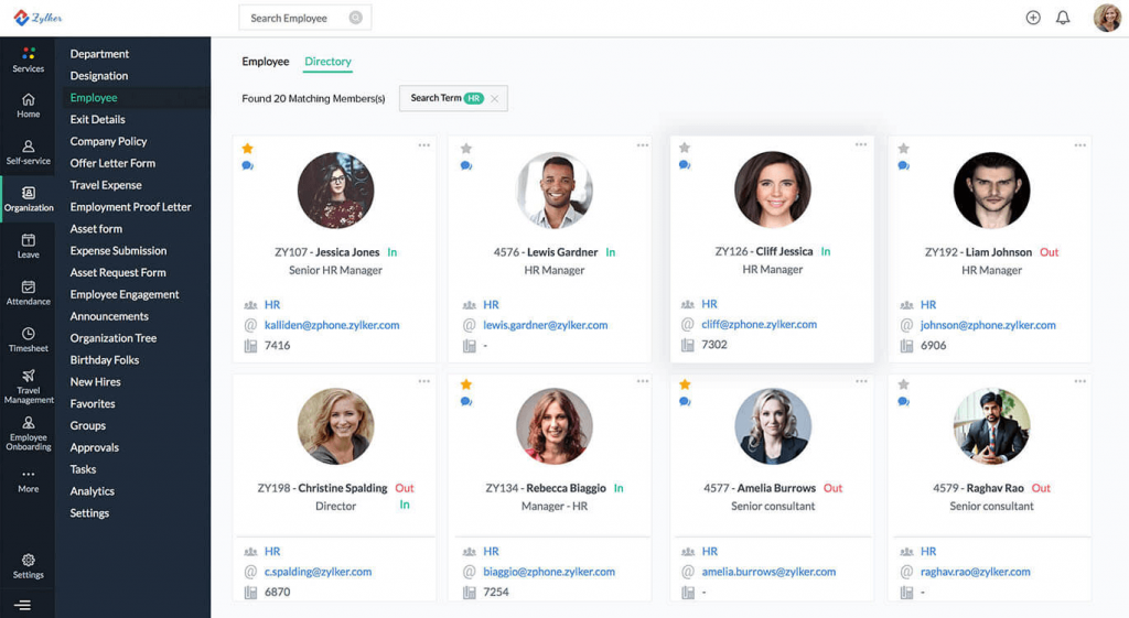 Human resources - Zoho