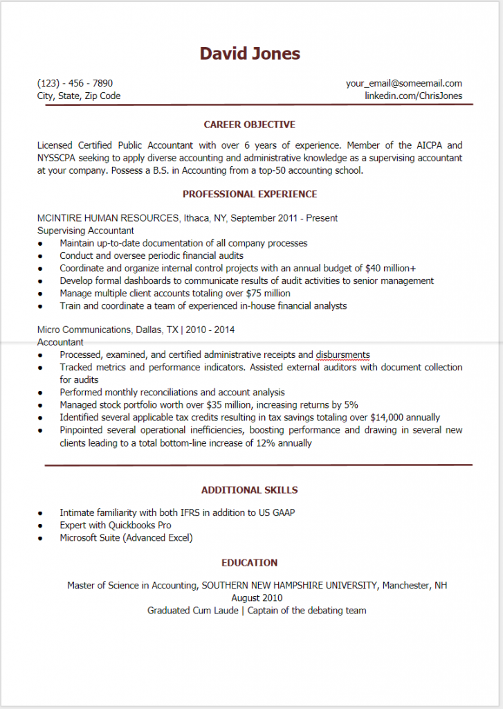 Minimal Resume Template