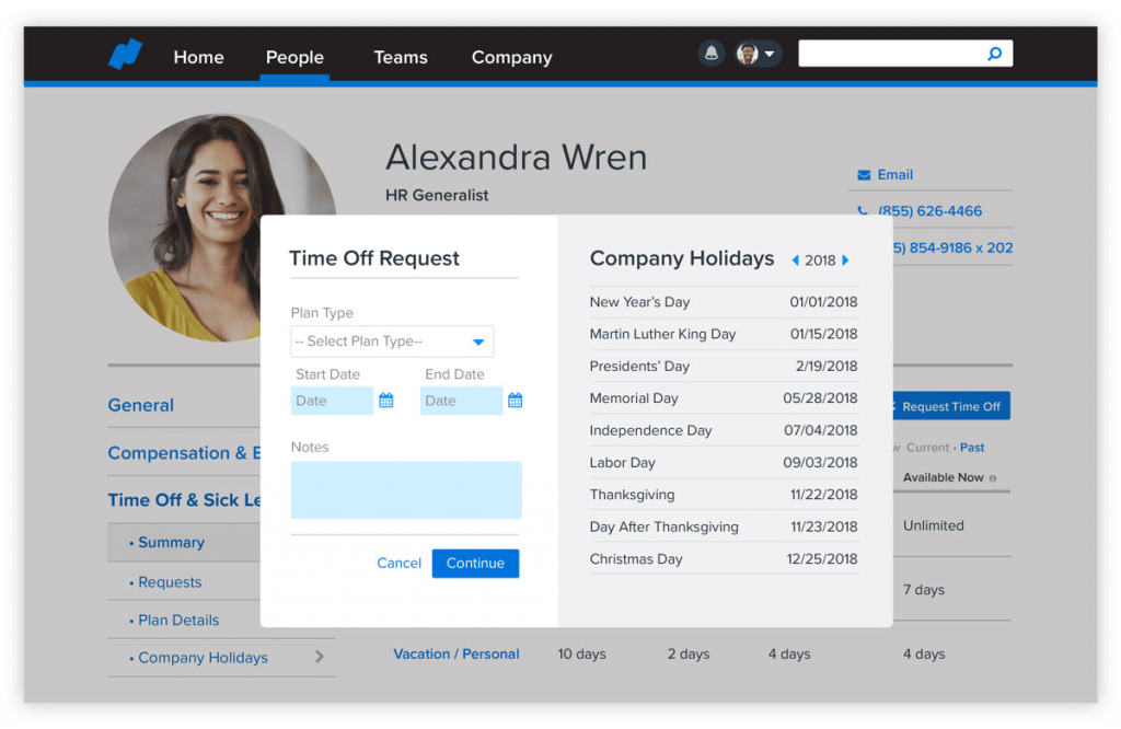 Namely- HR management software