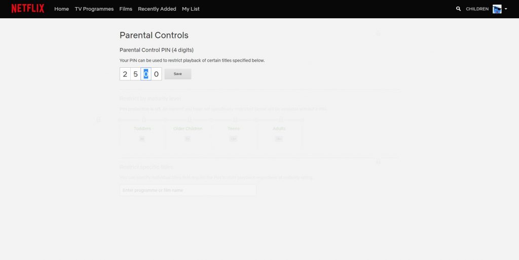 Netflix control