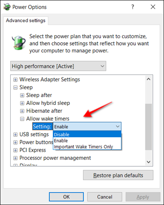 Prevent Windows PC From Waking