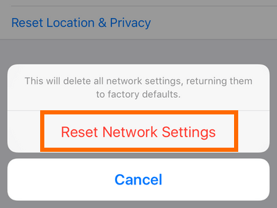 Reset Network Settings