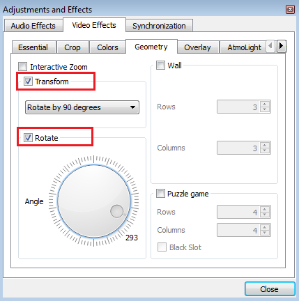 Rotate Videos in windows