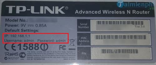 Router’s Username and Password